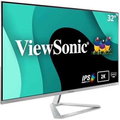 ViewSonic VX3276-2K-mhd 32" QHD IPS Monitor 75Hz, 10-bits kleuren, 2x HDMI, DisplayPort, Mini DisplayPort, luidspreker, randloze zilveren behuizing ViewSonic VX3276-2K-mhd 32" QHD IPS Monitor 75Hz, 10-bits kleuren, 2x HDMI, DisplayPort, Mini DisplayPort, luidspreker, randloze zilveren behuizing