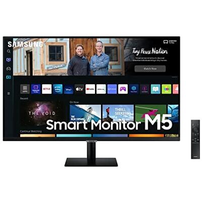 Samsung Smart Monitor M5 27 inch in full HD-resolutie. Het eerste alles-in-één beeldscherm voor eenvoudige toegang tot je entertainment- en werkapps LS27BM502EUXEN Samsung Smart Monitor M5 27 inch in full HD-resolutie. Het eerste alles-in-één beeldscherm voor eenvoudige toegang tot je entertainment- en werkapps LS27BM502EUXEN