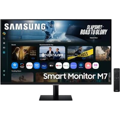 Samsung M70F 32 inch Smart AI monitor, 4K, VA-paneel, 3840 x 2160, 60Hz, 4ms (G/G), luidspreker, gaming-hub, 4K schaal, spraakbediening, Smart TV-apps en AI-functies, HDR10 Samsung M70F 32 inch Smart AI monitor, 4K, VA-paneel, 3840 x 2160, 60Hz, 4ms (G/G), luidspreker, gaming-hub, 4K schaal, spraakbediening, Smart TV-apps en AI-functies, HDR10