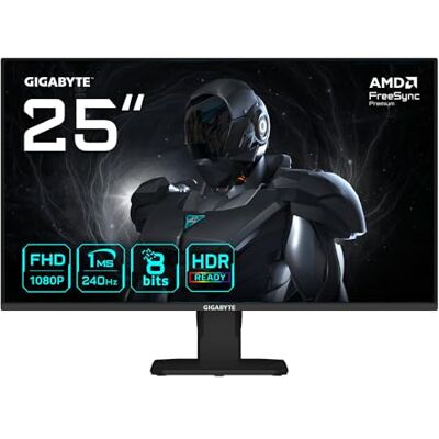 Gigabyte GS25F2 Gaming Monitor 25" FHD 1920x1080, 240Hz, 1ms, 300cd/m², HDR 10 display, HDMI 2.0, DisplayPort 1.4 Gigabyte GS25F2 Gaming Monitor 25" FHD 1920x1080, 240Hz, 1ms, 300cd/m², HDR 10 display, HDMI 2.0, DisplayPort 1.4
