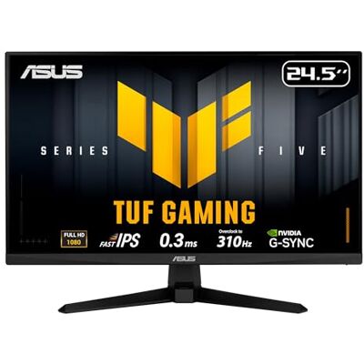 Asus TUF Gaming Serie 5 VG259QMR5A, 24,5 inch FHD Fast IPS Gaming Monitor 0,3 ms, 99% sRGB, AMD FreeSync Premium, G-Sync, ELMB Sync, Gaming AI, DP, HDMI, DisplayWidget Center, luidsprekers Asus TUF Gaming Serie 5 VG259QMR5A, 24,5 inch FHD Fast IPS Gaming Monitor 0,3 ms, 99% sRGB, AMD FreeSync Premium, G-Sync, ELMB Sync, Gaming AI, DP, HDMI, DisplayWidget Center, luidsprekers