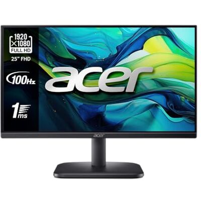 Acer EK251Q EBI Monitor 25 inch Full HD IPS 100 Hz (62,2 cm, 1920 x 1080, 16:9, 250 Nits, 1ms VRB reactietijd, AMD FreeSync, ZeroFrame, 1 x VGA/1 x HDMI 1.4) pc-monitor, zwart Acer EK251Q EBI Monitor 25 inch Full HD IPS 100 Hz (62,2 cm, 1920 x 1080, 16:9, 250 Nits, 1ms VRB reactietijd, AMD FreeSync, ZeroFrame, 1 x VGA/1 x HDMI 1.4) pc-monitor, zwart
