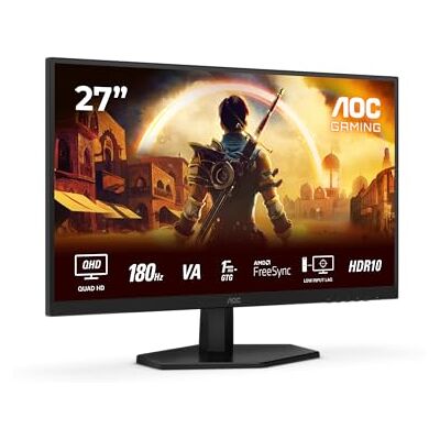 AOC Gaming Q27G42XNE 27 inch Quad HD Monitor 180Hz, 1ms, FreeSync Prem., HDR10 (2560x1440, 2x HDMI 2.0, 1x DisplayPort 1.4) zwart AOC Gaming Q27G42XNE 27 inch Quad HD Monitor 180Hz, 1ms, FreeSync Prem., HDR10 (2560x1440, 2x HDMI 2.0, 1x DisplayPort 1.4) zwart