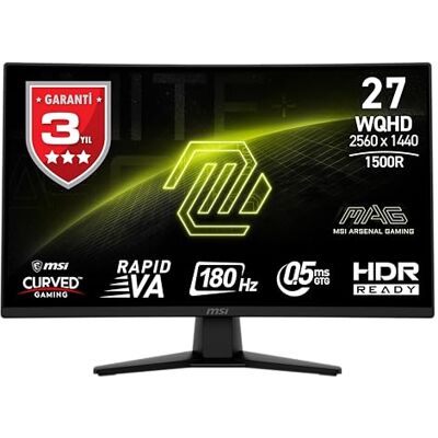 MSI MAG 274CQF 27" LED Rapid VA QHD 180Hz Curva MSI MAG 274CQF 27" LED Rapid VA QHD 180Hz Curva