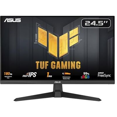 Asus TUF Gaming VG259Q3A 25 inch Full HD Monitor 180Hz, 1ms GtG, FreeSync, Adaptive Sync, ELMB, GameFast Input Fast-IPS Panel, 16:9, 1920x1080, DisplayPort, HDMI, Speaker Asus TUF Gaming VG259Q3A 25 inch Full HD Monitor 180Hz, 1ms GtG, FreeSync, Adaptive Sync, ELMB, GameFast Input Fast-IPS Panel, 16:9, 1920x1080, DisplayPort, HDMI, Speaker