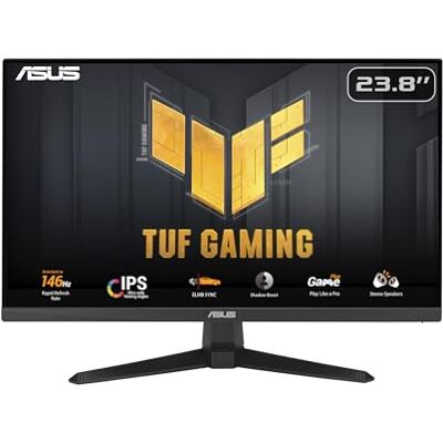 Asus TUF Gaming VG249QE5A 24 inch Full HD Monitor, 146Hz, 1ms MPRT, Adaptive Sync, ELMB-Sync, GamePlus IPS-paneel, 16:9, 1920x1080, DisplayPort, HDMI, luidspreker Asus TUF Gaming VG249QE5A 24 inch Full HD Monitor, 146Hz, 1ms MPRT, Adaptive Sync, ELMB-Sync, GamePlus IPS-paneel, 16:9, 1920x1080, DisplayPort, HDMI, luidspreker