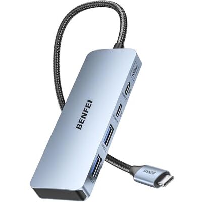 BENFEI USB C-hub 10 Gbit/s, 4 USB 3.2-poorten adapter met 4 USB-C 3.2-poorten, compatibel met MacBook Pro/Air M2 M1, iPad, Dell, HP, Samsung (niet compatibel met monitoren) BENFEI USB C-hub 10 Gbit/s, 4 USB 3.2-poorten adapter met 4 USB-C 3.2-poorten, compatibel met MacBook Pro/Air M2 M1, iPad, Dell, HP, Samsung (niet compatibel met monitoren)
