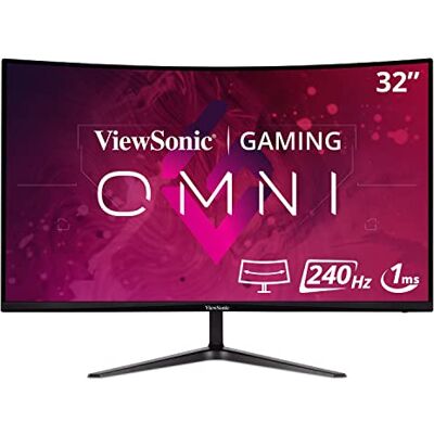 ViewSonic VX3219-PC-MHD VA-Monitor (32 inch, FHD, gebogen, 240 Hz, 1ms MPRT, Adaptive Sync, 2 HDMI, DisplayPort, luidspreker ViewSonic VX3219-PC-MHD VA-Monitor (32 inch, FHD, gebogen, 240 Hz, 1ms MPRT, Adaptive Sync, 2 HDMI, DisplayPort, luidspreker