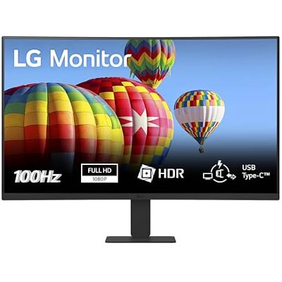LG Monitor 27U421A-B 27 inch full hd 100Hz VA Curvo HDR10 USB-C flikkervrij zwart LG Monitor 27U421A-B 27 inch full hd 100Hz VA Curvo HDR10 USB-C flikkervrij zwart