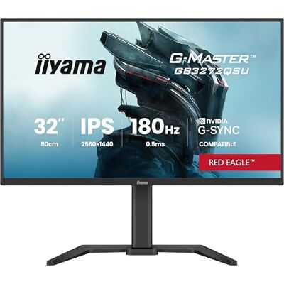IIYAMA GB3272QSU-B1-31,5 inch IPS, 2560 x 1440/180 Hz, 2H1DP,Has IIYAMA GB3272QSU-B1-31,5 inch IPS, 2560 x 1440/180 Hz, 2H1DP,Has