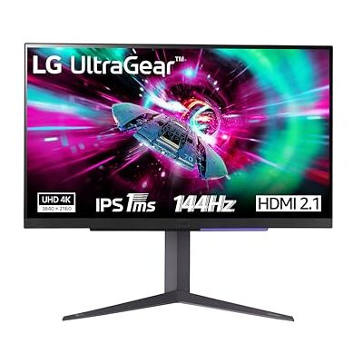LG Electronics 27GR93U UltraGear Gaming Monitor 27 inch UltraHD 4K IPS HDR 400, 3840 x 2160, 1ms, G-Sync compatibel, AMD FreeSync Premium Pro 144Hz, HDMI 2.1 VRR, HDCP 2.2, Display Port 1.4, Flicker Safe, zwart LG Electronics 27GR93U UltraGear Gaming Monitor 27 inch UltraHD 4K IPS HDR 400, 3840 x 2160, 1ms, G-Sync compatibel, AMD FreeSync Premium Pro 144Hz, HDMI 2.1 VRR, HDCP 2.2, Display Port 1.4, Flicker Safe, zwart