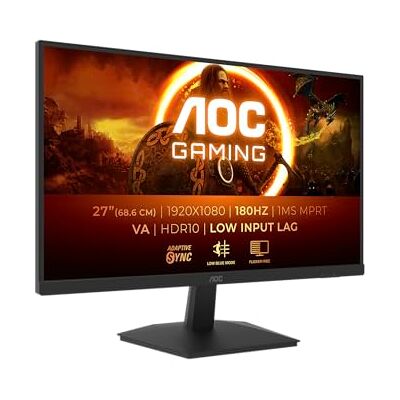 AOC Gaming 27G15N2-27" FHD Monitor 180Hz, 1ms, AdaptiveSync (1920 x 1080, 2 x HDMI, DisplayPort) zwart AOC Gaming 27G15N2-27" FHD Monitor 180Hz, 1ms, AdaptiveSync (1920 x 1080, 2 x HDMI, DisplayPort) zwart