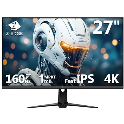 Z-Edge PC-monitor 27 inch IPS 160 Hz, 4K UHD (3840 x 2160), 1 ms, FreeSync, Gaming Desktop Monitor, Verstelbare Helling, Ultra Realistische Kleuren & Ultra Slim Frame, 2×HDMI2.0 & 2×DP1.4, VESA, HDMI-kabel inbegrepen Z-Edge PC-monitor 27 inch IPS 160 Hz, 4K UHD (3840 x 2160), 1 ms, FreeSync, Gaming Desktop Monitor, Verstelbare Helling, Ultra Realistische Kleuren & Ultra Slim Frame, 2×HDMI2.0 & 2×DP1.4, VESA, HDMI-kabel inbegrepen