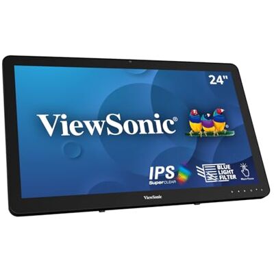 ViewSonic TD2430 24 inch Full HD touchscreen monitor, 10 punten touch, 200 CD/m², VGA, HDMI, DisplayPort, USB, luidspreker, zwart ViewSonic TD2430 24 inch Full HD touchscreen monitor, 10 punten touch, 200 CD/m², VGA, HDMI, DisplayPort, USB, luidspreker, zwart