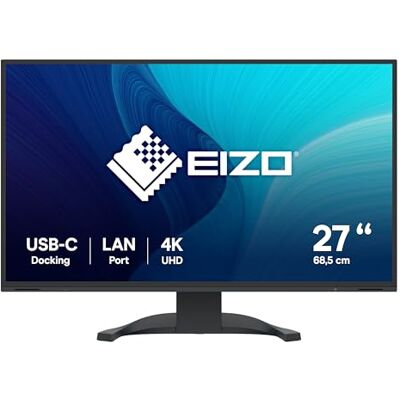 Eizo FlexScan EV2740X-BK 68,5 cm (27 inch) monitor (USB-C (94W PD), DisplayPort, HDMI, USB-hub, RJ-45 LAN, KVM-schakelaar, 5ms reactietijd, 3840 x 2160 (4K UHD)) zwart Eizo FlexScan EV2740X-BK 68,5 cm (27 inch) monitor (USB-C (94W PD), DisplayPort, HDMI, USB-hub, RJ-45 LAN, KVM-schakelaar, 5ms reactietijd, 3840 x 2160 (4K UHD)) zwart