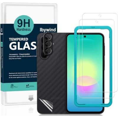 Ibywind Displaybeschermfolie voor Samsung Galaxy A27 5G, 2 stuks, hardheid 9H, gehard glas en camerabescherming, met installatieframe, vingerafdrukontgrendeling, krasbestendig Ibywind Displaybeschermfolie voor Samsung Galaxy A27 5G, 2 stuks, hardheid 9H, gehard glas en camerabescherming, met installatieframe, vingerafdrukontgrendeling, krasbestendig