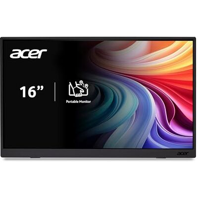 Acer PM161W Moniteur mobile 16" (écran 40 cm), LED, 60 Hz, 6 ms (GTG), MiniHDMI, USB-C, AdaptiveSync, HDR Acer PM161W Moniteur mobile 16" (écran 40 cm), LED, 60 Hz, 6 ms (GTG), MiniHDMI, USB-C, AdaptiveSync, HDR