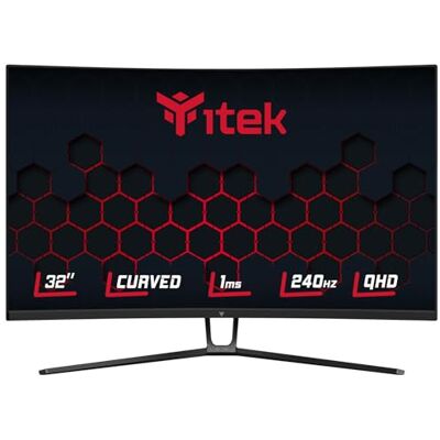 Itek GGC Monitor 32" CURVED R1500, QHD 2560x1440, VA, 240Hz, 16:9, 1ms, 2xHDMI, 2xDP, HDR 400, Adapt Sync Itek GGC Monitor 32" CURVED R1500, QHD 2560x1440, VA, 240Hz, 16:9, 1ms, 2xHDMI, 2xDP, HDR 400, Adapt Sync