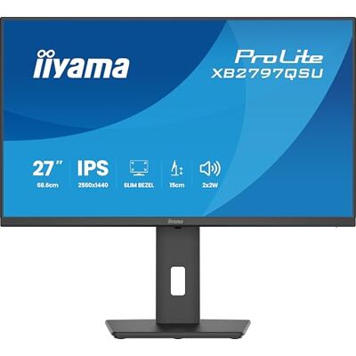 IIYAMA ProLite XB2797QSU-B1 27" QHD IPS-monitor 2560x1440 75Hz 2xHDMI zwart IIYAMA ProLite XB2797QSU-B1 27" QHD IPS-monitor 2560x1440 75Hz 2xHDMI zwart