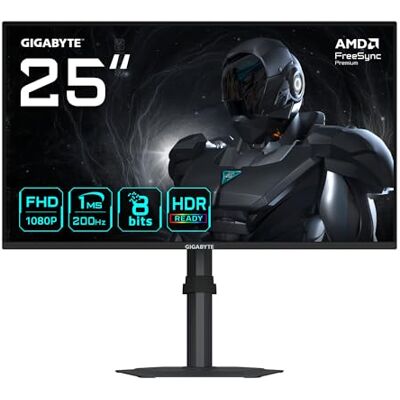 Gigabyte G25F2 Gaming Monitor 24,5 inch FHD 1920 x 1080, 200Hz, 1ms, 300cd/m², DisplayHDR 10, HDMI 2.0, DisplayPort 1.4 Gigabyte G25F2 Gaming Monitor 24,5 inch FHD 1920 x 1080, 200Hz, 1ms, 300cd/m², DisplayHDR 10, HDMI 2.0, DisplayPort 1.4