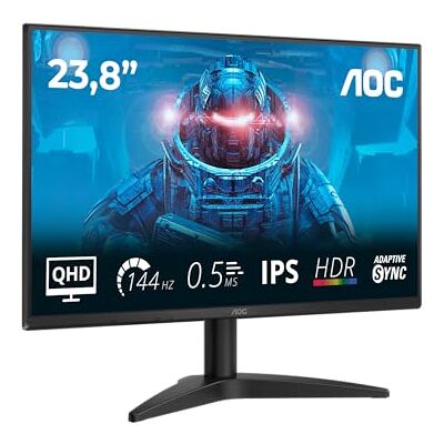 AOC Q24B36X WQHD Monitor 23,8 inch 144 Hz, IPS-paneel, MPRT 0,5 ms, adaptieve synchronisatie, HDR10 (2560 x 1440 HDMI 1 x 2.0 DP 1.4) zwart AOC Q24B36X WQHD Monitor 23,8 inch 144 Hz, IPS-paneel, MPRT 0,5 ms, adaptieve synchronisatie, HDR10 (2560 x 1440 HDMI 1 x 2.0 DP 1.4) zwart