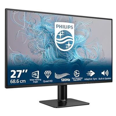 Philips Monitor 27E2N2500 27 inch QHD, 120Hz, IPS, Adaptive Sync, 1ms MPRT, HDR10 (2560x1440, HDMI 1x2.0, DP 1x1.4) zwart/rood Philips Monitor 27E2N2500 27 inch QHD, 120Hz, IPS, Adaptive Sync, 1ms MPRT, HDR10 (2560x1440, HDMI 1x2.0, DP 1x1.4) zwart/rood