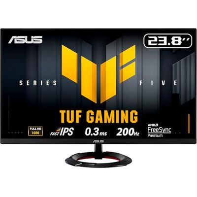 Asus TUF Gaming VG249Q5R Gaming Monitor 23,8 inch Full HD Fast IPS (1920 x 1080), 0,3 ms GTG Response Time, 200 Hz, ELMB, luidsprekers, DisplayPort en HDMI, DisplayWidget Center, AI Visual, Zwart Asus TUF Gaming VG249Q5R Gaming Monitor 23,8 inch Full HD Fast IPS (1920 x 1080), 0,3 ms GTG Response Time, 200 Hz, ELMB, luidsprekers, DisplayPort en HDMI, DisplayWidget Center, AI Visual, Zwart