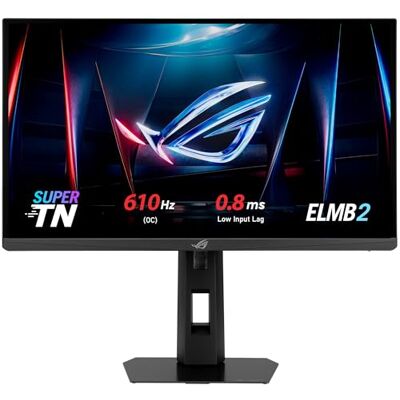 Asus ROG Strix XG248QSG Ace 24 inch Esports Gaming Monitor (610Hz, 0,1ms GtG, FreeSync, G-Sync, ELMB2, DisplayHDR 400, Super-TN, 16:9, 1920x1080, DisplayPort, HDMI, ergonomisch) Asus ROG Strix XG248QSG Ace 24 inch Esports Gaming Monitor (610Hz, 0,1ms GtG, FreeSync, G-Sync, ELMB2, DisplayHDR 400, Super-TN, 16:9, 1920x1080, DisplayPort, HDMI, ergonomisch)