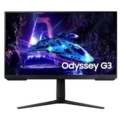 Samsung Odyssey G3 Gaming-monitor (S27DG302), plat, 27 inch, 1920 x 1080 (Full HD), VA, 180 Hz, 1 ms, AMD FreeSync, HDMI, DisplayPort, Audio-ingang, HAS, Draaibaar, Flicker Free, Eye Saver Mode Samsung Odyssey G3 Gaming-monitor (S27DG302), plat, 27 inch, 1920 x 1080 (Full HD), VA, 180 Hz, 1 ms, AMD FreeSync, HDMI, DisplayPort, Audio-ingang, HAS, Draaibaar, Flicker Free, Eye Saver Mode