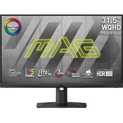 MSI MAG321QR-QD Gaming Monitor 31,5 inch WQHD IPS-paneel Quantum Dot 2560 x 1440, 170 Hz/1 ms, kleurengamma 140% sRGB, DisplayHDR 400, FreeSync Premium HDMI 2.0b, DP 1.2a, USB Type-C MSI MAG321QR-QD Gaming Monitor 31,5 inch WQHD IPS-paneel Quantum Dot 2560 x 1440, 170 Hz/1 ms, kleurengamma 140% sRGB, DisplayHDR 400, FreeSync Premium HDMI 2.0b, DP 1.2a, USB Type-C