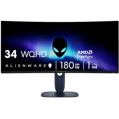 Alienware 34 gebogen gaming-monitor AW3425DWM 34 inch WQHD display 180Hz 1ms 1500R AMD FreeSync Premium, VESA AdaptiveSync Alienware 34 gebogen gaming-monitor AW3425DWM 34 inch WQHD display 180Hz 1ms 1500R AMD FreeSync Premium, VESA AdaptiveSync