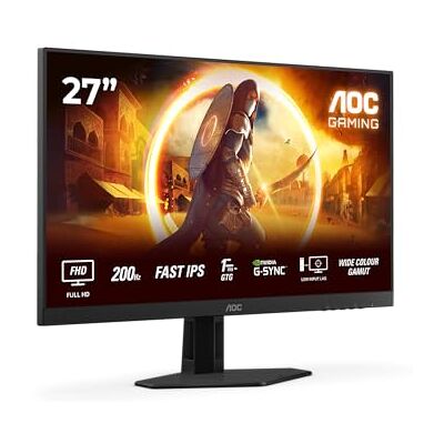 AOC Gaming 27G4HRE 27 inch Full HD-monitor 200Hz, 1ms, G-Sync-compensatie, HDR10 1920x1080, 2x HDMI 2.0, DisplayPort 1.4 zwart-rood, 27 inch FHD Fast IPS, vaste ondersteuning luidsprekers AOC Gaming 27G4HRE 27 inch Full HD-monitor 200Hz, 1ms, G-Sync-compensatie, HDR10 1920x1080, 2x HDMI 2.0, DisplayPort 1.4 zwart-rood, 27 inch FHD Fast IPS, vaste ondersteuning luidsprekers