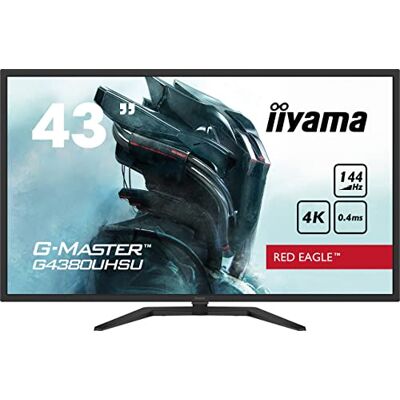 IIYAMA 42,5 inch G-Master, 4K, FreeSync, VA, 550cd, luidspreker, DP, HDMI, 0,4 ms, USB 3.0 PC 144Hz & console Next Gen 120FPS G4380UHSU-B1 IIYAMA 42,5 inch G-Master, 4K, FreeSync, VA, 550cd, luidspreker, DP, HDMI, 0,4 ms, USB 3.0 PC 144Hz & console Next Gen 120FPS G4380UHSU-B1