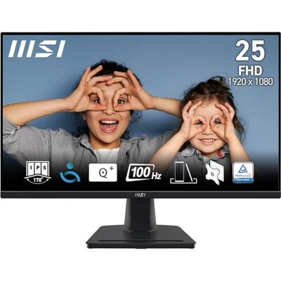 MSI PRO MP252 24,5 inch Full HD desktopmonitor IPS-paneel 1920 x 1080, 100 Hz, oogvriendelijk display, geïntegreerde luidsprekers, kantelbaar HDMI 2.0b, DisplayPort 1.4a MSI PRO MP252 24,5 inch Full HD desktopmonitor IPS-paneel 1920 x 1080, 100 Hz, oogvriendelijk display, geïntegreerde luidsprekers, kantelbaar HDMI 2.0b, DisplayPort 1.4a