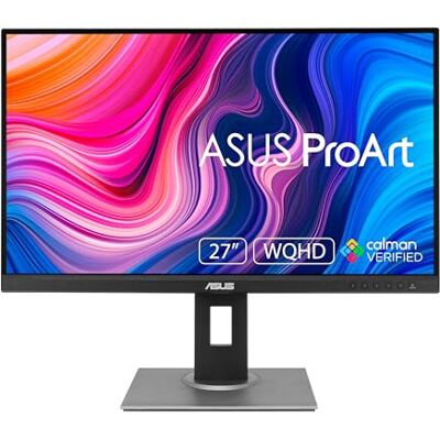 Asus ProArt PA278QV Professionele monitor (voor beeldbewerking, WQHD, 100% sRGB, 75Hz, HDMI, DisplayPort, USB 3.0, ergonomisch), 68,58 cm (27 inch), zwart Asus ProArt PA278QV Professionele monitor (voor beeldbewerking, WQHD, 100% sRGB, 75Hz, HDMI, DisplayPort, USB 3.0, ergonomisch), 68,58 cm (27 inch), zwart