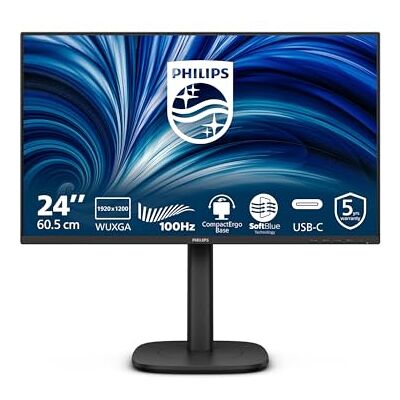 Philips 24B2N3200D 24 inch WUXGA monitor, 100 Hz, IPS-paneel, 4 ms GTG, adaptieve synchronisatie, luidsprekerinstelling, luidspreker (1920 x 1200 HDMI, 1 x 1.4 DP, USB-hub) zwart Philips 24B2N3200D 24 inch WUXGA monitor, 100 Hz, IPS-paneel, 4 ms GTG, adaptieve synchronisatie, luidsprekerinstelling, luidspreker (1920 x 1200 HDMI, 1 x 1.4 DP, USB-hub) zwart