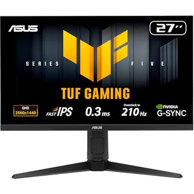 Asus TUF Gaming VG27AQL5A 27 inch WQHD Monitor (210Hz, 0,3ms GTG, FreeSync, Adaptive Sync, ELMB, GameFast, DisplayHDR 400, Fast IPS, 16:9, 2560x1440, DP, HDMI, USB-hub, luidspreker) Asus TUF Gaming VG27AQL5A 27 inch WQHD Monitor (210Hz, 0,3ms GTG, FreeSync, Adaptive Sync, ELMB, GameFast, DisplayHDR 400, Fast IPS, 16:9, 2560x1440, DP, HDMI, USB-hub, luidspreker)