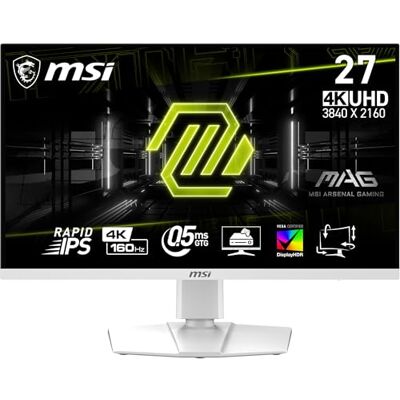 MSI MAG 274URFW Gaming Monitor UHD 27 inch Rapid IPS paneel 3840 x 2160, 160 Hz / 0,5 ms (GtG, min.), Gamut 133% sRGB, randloos design, VESA DisplayHDR 400 DisplayPort 1.4a, HDMI, USB Type-C MSI MAG 274URFW Gaming Monitor UHD 27 inch Rapid IPS paneel 3840 x 2160, 160 Hz / 0,5 ms (GtG, min.), Gamut 133% sRGB, randloos design, VESA DisplayHDR 400 DisplayPort 1.4a, HDMI, USB Type-C