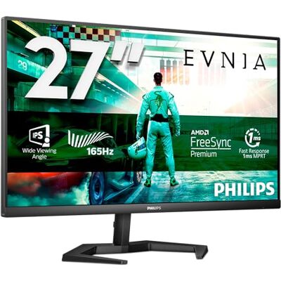 Philips Evnia 27M1N3200ZS Gaming Monitor FHD 27 inch, 165 Hz, 1 ms MPRT, FreeSync Prem., G-Sync comp. (1920 x 1080, HDMI, DisplayPort) zwart Philips Evnia 27M1N3200ZS Gaming Monitor FHD 27 inch, 165 Hz, 1 ms MPRT, FreeSync Prem., G-Sync comp. (1920 x 1080, HDMI, DisplayPort) zwart