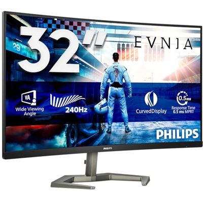 Philips Gebogen gaming-monitor – – 32 – FHD – 240 Hz – VA-plaat – 0,5 ms – in hoogte verstelbaar – 32 M1C5200 W Philips Gebogen gaming-monitor – – 32 – FHD – 240 Hz – VA-plaat – 0,5 ms – in hoogte verstelbaar – 32 M1C5200 W