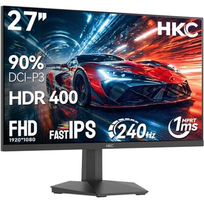 HKC 27 inch gamingmonitor, 240 Hz Fast IPS-paneel, FHD 1080p 1 ms MPRT, HDR400, 90% DCI-P3, hardwarematige vermindering van blauw licht, HDMI 2.0, DisplayPort 1.4, VESA, G27H3D HKC 27 inch gamingmonitor, 240 Hz Fast IPS-paneel, FHD 1080p 1 ms MPRT, HDR400, 90% DCI-P3, hardwarematige vermindering van blauw licht, HDMI 2.0, DisplayPort 1.4, VESA, G27H3D