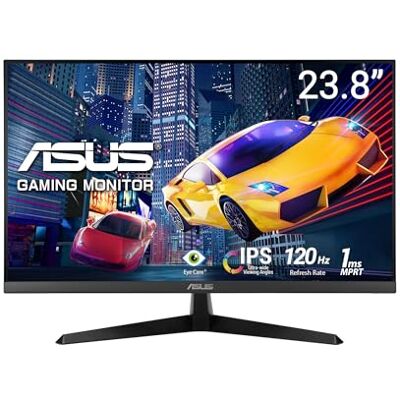 Asus VY249HGR, Eye Care 23,8 inch FHD IPS monitor (1920 x 1080), zwart HDMI, VGA, 1 ms (MPRT) Response Time, 120 Hz, Adaptive Sync, EyeCare Plus-technologie, zwak blauw lichtfilter Asus VY249HGR, Eye Care 23,8 inch FHD IPS monitor (1920 x 1080), zwart HDMI, VGA, 1 ms (MPRT) Response Time, 120 Hz, Adaptive Sync, EyeCare Plus-technologie, zwak blauw lichtfilter