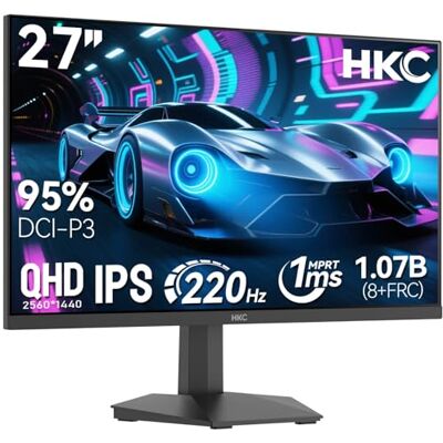 HKC G27H2DPro Gamingmonitor, 27 inch, 220 Hz, 2K QHD (2560 × 1440), Fast IPS, 1 ms, Adaptive Sync, HDR400, 95% DCI-P3, Eye Care, VESA 100 x 100 mm, HDMI 2.0/DP 1.4, kantelbaar -5° tot 15°, HKC G27H2DPro Gamingmonitor, 27 inch, 220 Hz, 2K QHD (2560 × 1440), Fast IPS, 1 ms, Adaptive Sync, HDR400, 95% DCI-P3, Eye Care, VESA 100 x 100 mm, HDMI 2.0/DP 1.4, kantelbaar -5° tot 15°,