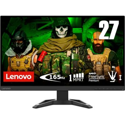 Lenovo G27-37 Gaming Monitor 27" Full HD 1920x1080 165Hz 1ms HDMI DisplayPort AMD Radeon FreeSync zwart Lenovo G27-37 Gaming Monitor 27" Full HD 1920x1080 165Hz 1ms HDMI DisplayPort AMD Radeon FreeSync zwart