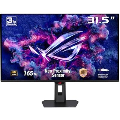 Asus ROG Strix XG32UCDS, 31,5 inch 4K UHD QD-OLED (3840 x 2160), 165Hz, 0,03ms (GTG) Response Time, Neo Proximity Sensor, compatibel met G-SYNC, DisplayWidget Center, zwart Asus ROG Strix XG32UCDS, 31,5 inch 4K UHD QD-OLED (3840 x 2160), 165Hz, 0,03ms (GTG) Response Time, Neo Proximity Sensor, compatibel met G-SYNC, DisplayWidget Center, zwart