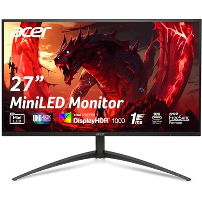 Acer Nitro XV275KP5 Gaming Monitor 27 inch (69 cm) 4K (UHD), IPS, 160Hz, 320Hz DFR, 1ms (GTG), DP 1.4, 2x HDMI 2.1, Type-C 90W, USB-hub, in hoogte verstelbaar, draaibaar, FreeSync Premium Pro Acer Nitro XV275KP5 Gaming Monitor 27 inch (69 cm) 4K (UHD), IPS, 160Hz, 320Hz DFR, 1ms (GTG), DP 1.4, 2x HDMI 2.1, Type-C 90W, USB-hub, in hoogte verstelbaar, draaibaar, FreeSync Premium Pro