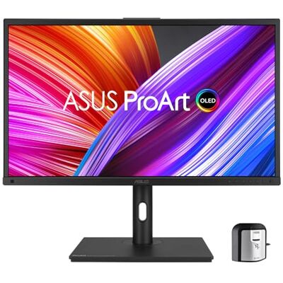 Asus ProArt Display OLED PA27DCE-K 27 inch professioneel display (OLED, 4K UHD (3840 x 2160), 99% DCI-P3, HDR-10, HLG, ΔE < 1, USB-C PD 80W, hardwarekalibratie, Calman Ready, ColourSpace integratie Asus ProArt Display OLED PA27DCE-K 27 inch professioneel display (OLED, 4K UHD (3840 x 2160), 99% DCI-P3, HDR-10, HLG, ΔE < 1, USB-C PD 80W, hardwarekalibratie, Calman Ready, ColourSpace integratie