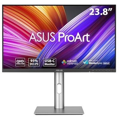 Asus ProArt Display PA24ACRV 23,8 inch professionele monitor, IPS, QHD (2560 x 1440), 95% DCI-P3, ΔE<2, USB-C, VESA DisplayHDR 400, VESA MediaSync, ergonomische houder, milieuvriendelijke duurzaamheid Asus ProArt Display PA24ACRV 23,8 inch professionele monitor, IPS, QHD (2560 x 1440), 95% DCI-P3, ΔE<2, USB-C, VESA DisplayHDR 400, VESA MediaSync, ergonomische houder, milieuvriendelijke duurzaamheid