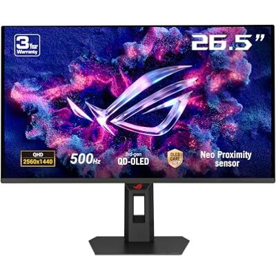 Asus ROG STRIX OLED XG27AQDPG Gaming Monitor 26,5 inch QHD QD-OLED zwart (2560 x 1440), 0,03 ms reactietijd, 280 Hz, compatibel met G-Sync, USB Type-C, HDMI, DisplayPort, DisplayWidget Center Asus ROG STRIX OLED XG27AQDPG Gaming Monitor 26,5 inch QHD QD-OLED zwart (2560 x 1440), 0,03 ms reactietijd, 280 Hz, compatibel met G-Sync, USB Type-C, HDMI, DisplayPort, DisplayWidget Center