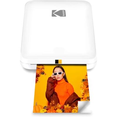 Kodak Step Slim Draagbare smartphone-fotoprinter elegant design, kleur zelfklevende foto's zink 2 x 3 inch printen vanaf iOS & Android via Bluetooth met speelse app wit Kodak Step Slim Draagbare smartphone-fotoprinter elegant design, kleur zelfklevende foto's zink 2 x 3 inch printen vanaf iOS & Android via Bluetooth met speelse app wit